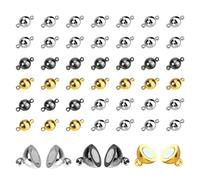 MOAMUN 40 PCS Bijoux Fermoir Magnétique Converter Pour Collier Bracelet Bijoux Faisant, Des Conclusions Magnétiques (mélanger 8mm)