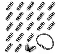 Moamun Lot de 20 fermoirs poussoirs pour cordon en cuir - pour la fabrication de collier, bracelet, boucle