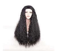 Moana Cosplay perruques princesse Cosplay longs bouclés brun foncé résistant à la chaleur cheveux synthétiques Halloween fête Costume jeu de rôle perruques noir