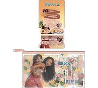 Moana Ensemble d'accessoires de beauté pour enfant avec pinces, jarretières et scrunchies dans un coffret