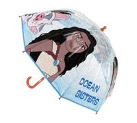 Moana Parapluie manuel pour enfant Bleu 45 cm 100% POE, ouverture manuelle et structure en fibre de verre résistante, licence officielle Disney pour pluie et école