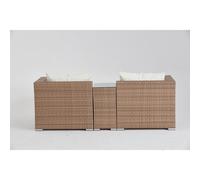 Moana, Salon Jardin Résine Naturel & Écru, 4 Places Beige