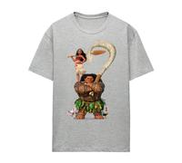 Moana - T-shirt motif Maui et Vaiana motif/style empilé - Femme (TV25549)