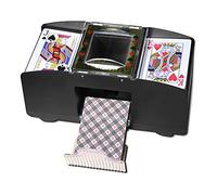 Moaobooh Mélangeur de cartes, automatique, électrique, à piles, pour la maison, les fêtes, les clubs, les jeux de poker de pont (2 decks)