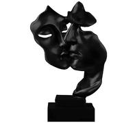 Moaobooh Sculpture décorative moderne en résine - Placement stable - Convient pour la décoration du salon, du bar, de la chambre, du bureau (noir)