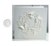 Moares Dies De Decoupe Scrapbooking,Scrapbooking Dies,Papillon Cercle d¨¦Coupe Matrices Bricolage Scrapbook gaufrage Papier Cartes Album Pochoir - Argent