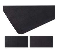 moaupr Tapis De Souris, Tapis De Bureau Double Face Grand Tapis De Souris Faux Cuir Tapis De Table Multifonctionnel Étanche pour Le Bureau, Le Bureau des étudiants Noir + Noir 40x80cm/15.75x31.5in