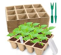 MOAZIFI Lot de 13 bols de culture, pots de culture professionnels pour fleurs et légumes, avec 12 plateaux et accessoires, idéal pour l'horticulture et l'agriculture