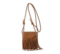 MOAZIFI Petit sac à main avec pompon, tenue des années 70, sac de selle rétro, bandoulière, style bohème, Y2K, vintage