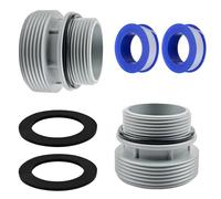 MOAZIFI Raccord de piscine 38 mm, kit de conversion de tuyau de piscine 40 mm vers 1,5", adaptateur Intex compatible avec les pompes filtrantes Intex, Coleman, Hayward, lot de 6 raccords de tuyau 4560