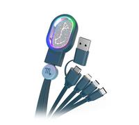 Mob - Câble Astro Lumineux 4 en 1 - Charge Multi-Appareils - Compatible Smartphones & Tablettes - Constellation du Scorpion