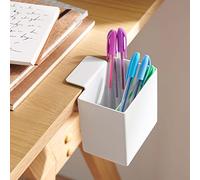 MOB-IN Boite de Rangement en métal Blanc avec Pince de Serrage 10cm