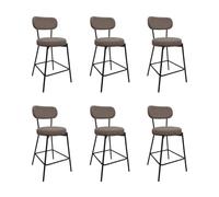 MOB-IN Chaises Celeste îlot Bar métal Tissu Velours côtelé H65cm