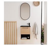 MOB-IN Ensemble Lave-Mains avec Niche et Miroir Ovale