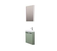 MOB-IN Ensemble Lave-Mains d'angle SKINO + Vasque + Armoire de Toilette