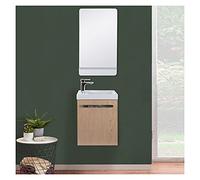 MOB-IN Ensemble Meuble Lave-Mains avec Miroir Nevada Décor chêne