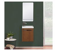 MOB-IN Ensemble Meuble Lave-Mains avec Miroir Nevada Décor Noyer