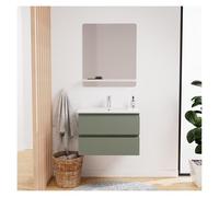 MOB-IN Ensemble Meuble Simple Vasque Sorrento 60 cm + Robinet + Miroir