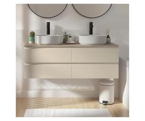 MOB-IN Ensemble Meuble Sorrento Double Vasque Suspendu 120cm