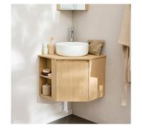 MOB-IN Ensemble Meuble sous Vasque d'angle Sorrento + Vasque Blanche + Robinet
