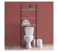 MOB-IN Étagère Pont WC Bois et métal Noir 180x66cm