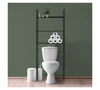 MOB-IN Etagère Pont WC en métal Noir 180x66cm