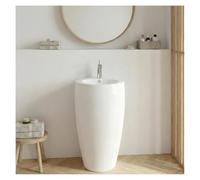 MOB-IN Lavabo Colonne en céramique Blanche 52x85x53cm