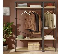 MOB-IN Lot de 2 portants vêtements June en Bois et métal 160x200cm