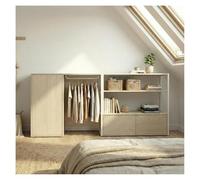 MOB-IN Lot de 2 portants vêtements KADRA sous combles avec Caisson 200x85cm