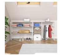 MOB-IN Lot de 2 portants vêtements sous combles Blanc modulables KADRA