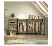 MOB-IN Lot de 2 portants vêtements sous combles KADRA modulables 200x85cm