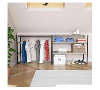 MOB-IN Lot de 2 portants vêtements sous combles KADRA modulables 200x85cm