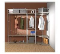 MOB-IN Lot de 3 portants vêtements en Bois et métal 180x200cm