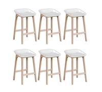 MOB-IN Lot de chaises d'îlot et Bar Malmo en chêne et Assise Plastique 65cm