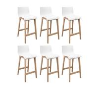 MOB-IN Lot de tabourets de Bar et d'îlot en chêne et Assise Plastique H65cm