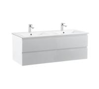 MOB-IN Meuble Double Vasque Sorrento Suspendu avec Plan Vasque en céramique 120cm