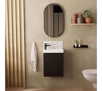 MOB-IN Meuble Lave-Mains Lisa + Miroir Ovale