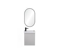 MOB-IN Meuble Lave-Mains Lisa + Miroir Ovale