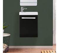 MOB-IN Meuble Lave-Mains Noir Carbone Nevada