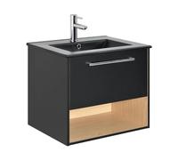 MOB-IN Meuble Simple Vasque Noir 61cm Nika