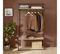 MOB-IN Portant Vêtements en Bois et Métal L110 x H200cm June