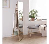 MOB-IN Portant vêtements Miroir en Bois 45x160cm