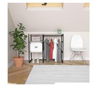 MOB-IN Portant vêtements sous combles penderie et étagères Noir KADRA