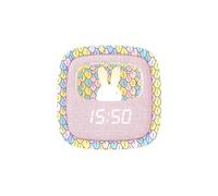 MOB - MOBILITY ON BOARD Réveil et Veilleuse pour Enfant Billy Clock Sirène Arc-en-Ciel - Motif Lapin - Cadre Plastique Soft-Touch - Programmation de la Date, de l'Heure et de 3 Alarmes