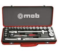 MOB Outillage Coffret de douilles 6 pans 998001 1/2" 8–32 mm 25 pièces cliquet rond