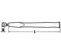 MOB Outillage 6806000201 Manche en Frêne pour rivoir/menuisier/électricien 330 mm