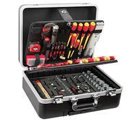 MOB Outillage 953812800A Valise Trolley ABS Electricité 128 p, Noir