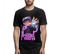 Mob Psych-O 100 T Shirt Men's Short Sleeves Soft Tee Shirts Tops Black L