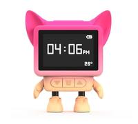 Mob - Réveil et Enceinte Bluetooth Enfant Dancing Clock, Danse en Musique, Écran LCD Émotionnel & Diffuseur Bruits Blancs Apaisants