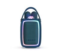 Mob - Singy Party Enceinte Karaoké Portable pour Enfant et Adulte - Projecteur Disco, 2 Micros sans Fil pour Chanter en Duo, Rechargeable USB-C, Carte SD - Idée Cadeau (Navy)